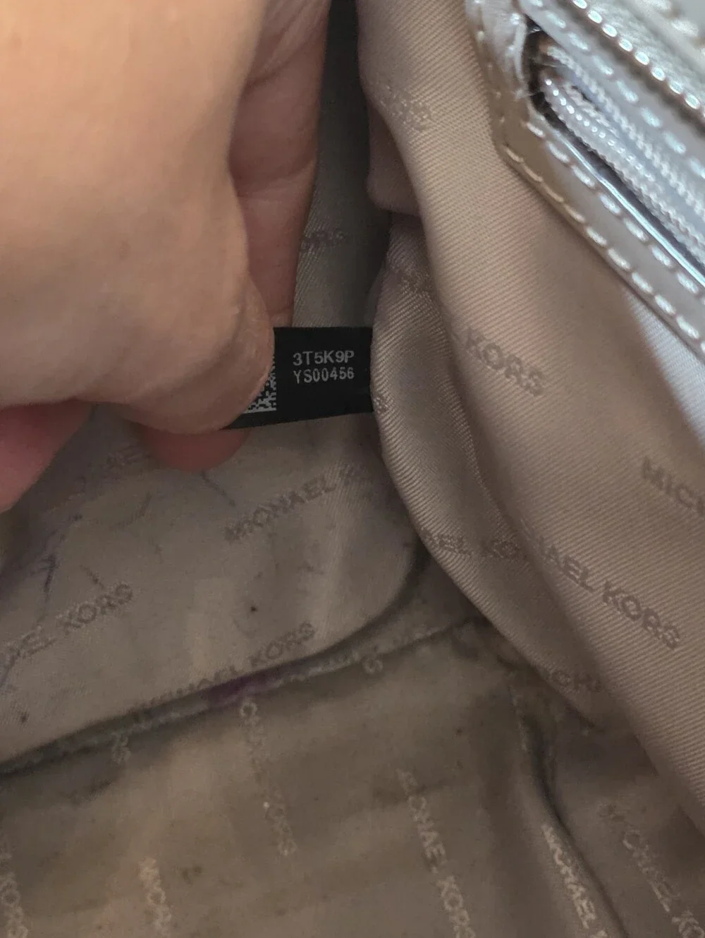 Michael Kors Selma Medium Patent Leather Satchel Crossbody Dark Cement Gray
